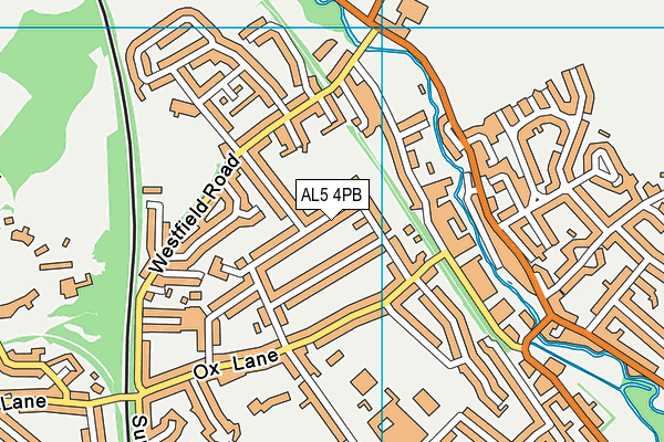 AL5 4PB map - OS VectorMap District (Ordnance Survey)