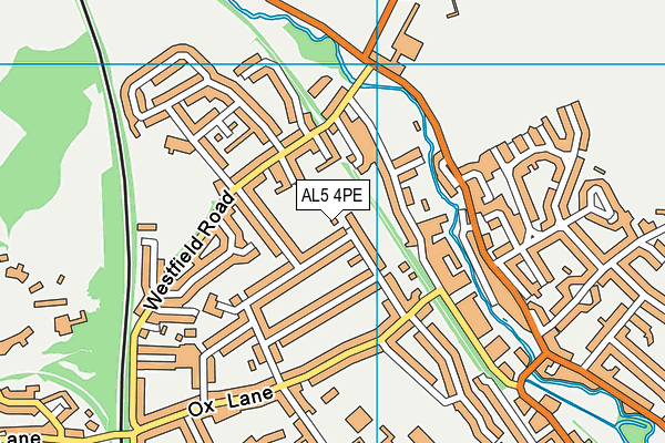 Westfield Recreation Ground map (AL5 4PE) - OS VectorMap District (Ordnance Survey)
