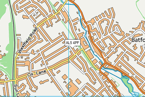AL5 4PF map - OS VectorMap District (Ordnance Survey)