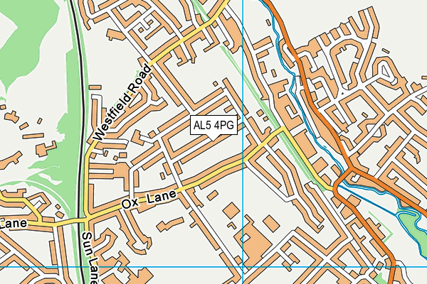 AL5 4PG map - OS VectorMap District (Ordnance Survey)