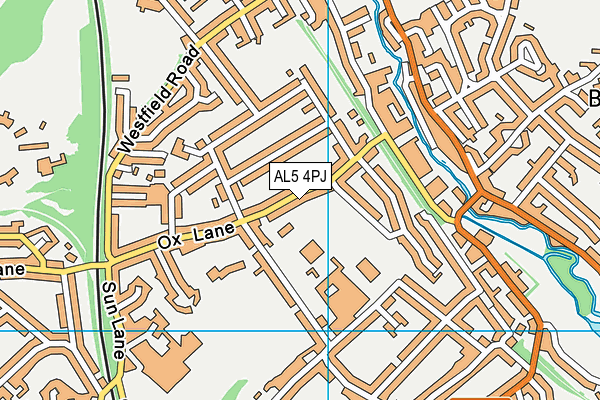 AL5 4PJ map - OS VectorMap District (Ordnance Survey)