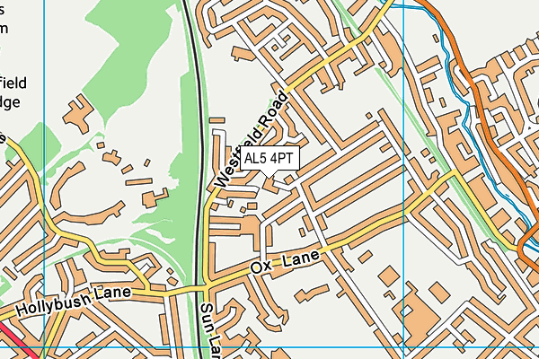 AL5 4PT map - OS VectorMap District (Ordnance Survey)