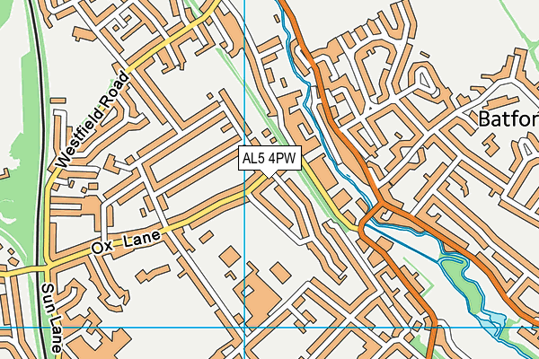 AL5 4PW map - OS VectorMap District (Ordnance Survey)