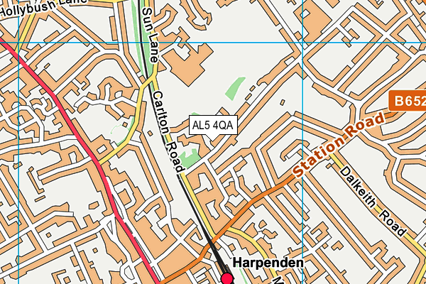 AL5 4QA map - OS VectorMap District (Ordnance Survey)