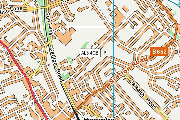 AL5 4QB map - OS VectorMap District (Ordnance Survey)