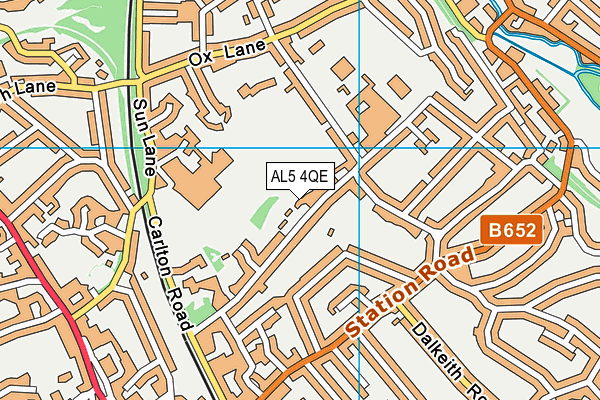 AL5 4QE map - OS VectorMap District (Ordnance Survey)