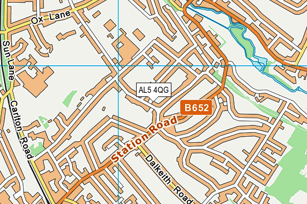 AL5 4QG map - OS VectorMap District (Ordnance Survey)