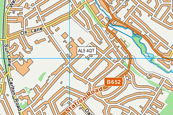 AL5 4QT map - OS VectorMap District (Ordnance Survey)