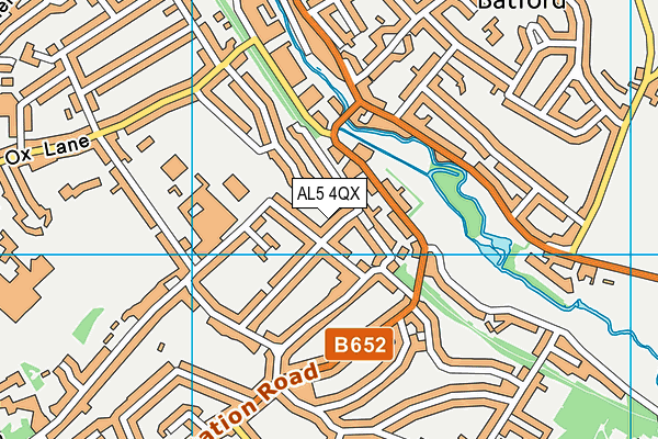 AL5 4QX map - OS VectorMap District (Ordnance Survey)