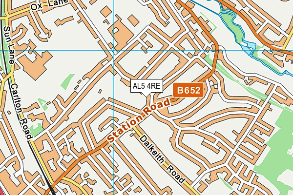 AL5 4RE map - OS VectorMap District (Ordnance Survey)
