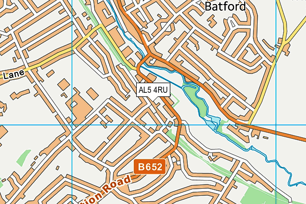 AL5 4RU map - OS VectorMap District (Ordnance Survey)