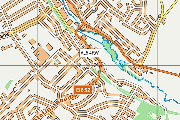 AL5 4RW map - OS VectorMap District (Ordnance Survey)