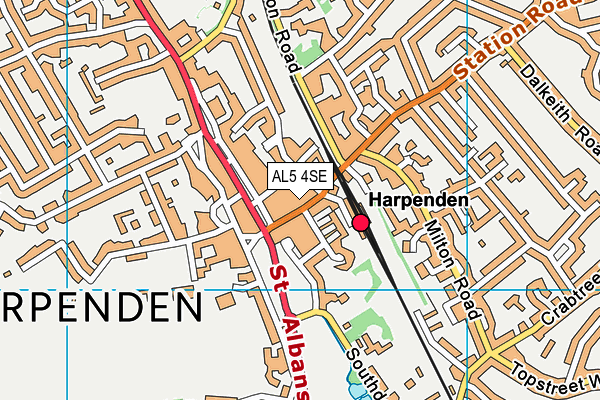 AL5 4SE map - OS VectorMap District (Ordnance Survey)