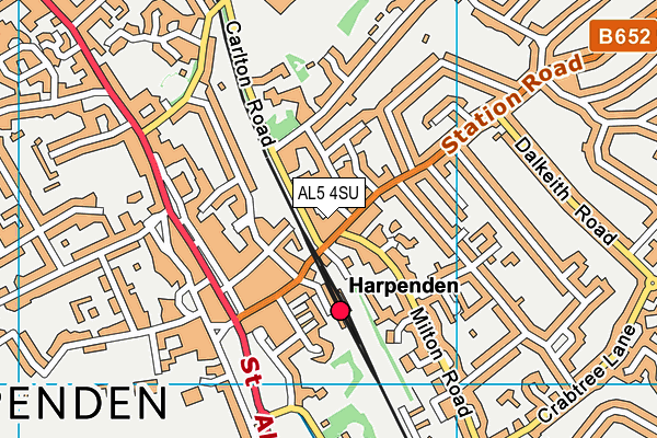 AL5 4SU map - OS VectorMap District (Ordnance Survey)