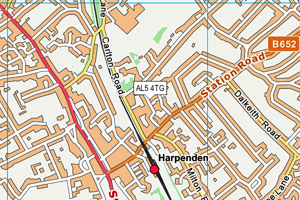 AL5 4TG map - OS VectorMap District (Ordnance Survey)