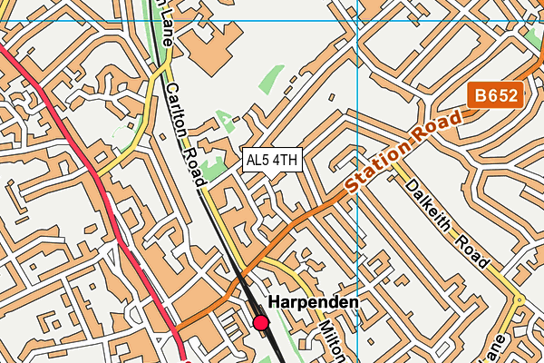 AL5 4TH map - OS VectorMap District (Ordnance Survey)