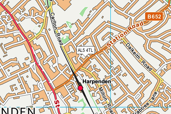 AL5 4TL map - OS VectorMap District (Ordnance Survey)