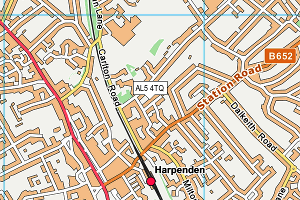 AL5 4TQ map - OS VectorMap District (Ordnance Survey)