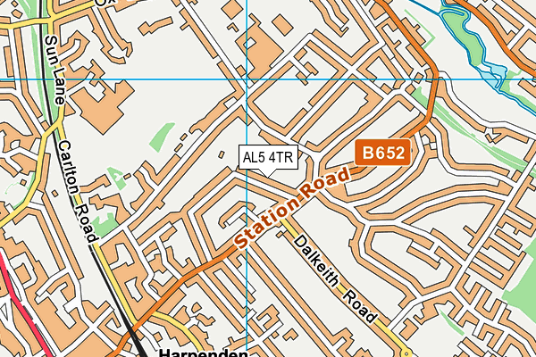 AL5 4TR map - OS VectorMap District (Ordnance Survey)