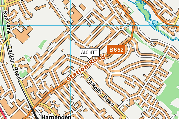 AL5 4TT map - OS VectorMap District (Ordnance Survey)