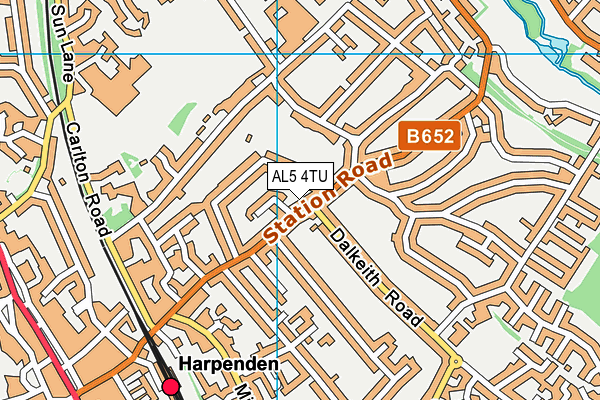 AL5 4TU map - OS VectorMap District (Ordnance Survey)