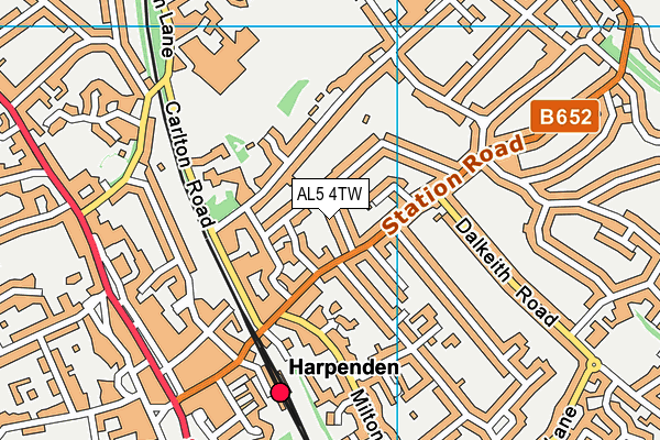 AL5 4TW map - OS VectorMap District (Ordnance Survey)