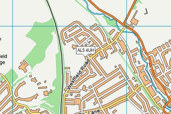AL5 4UH map - OS VectorMap District (Ordnance Survey)