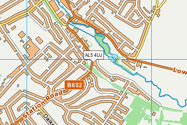 AL5 4UJ map - OS VectorMap District (Ordnance Survey)