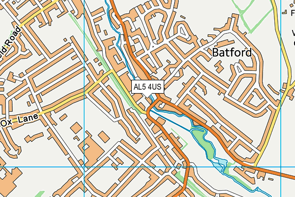 AL5 4US map - OS VectorMap District (Ordnance Survey)