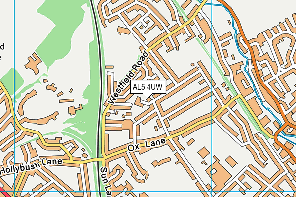 AL5 4UW map - OS VectorMap District (Ordnance Survey)