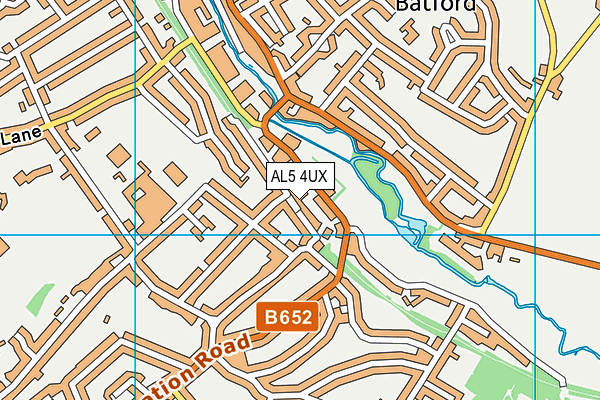 AL5 4UX map - OS VectorMap District (Ordnance Survey)