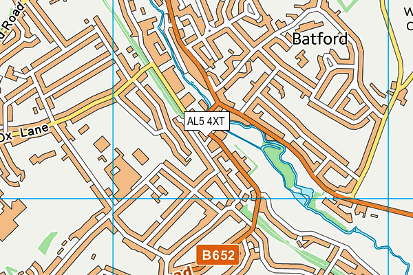 AL5 4XT map - OS VectorMap District (Ordnance Survey)