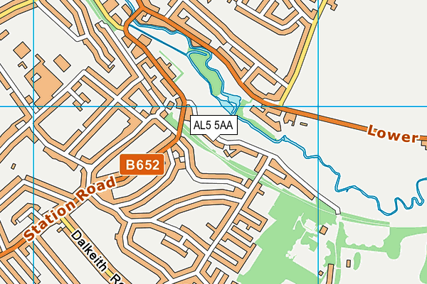 AL5 5AA map - OS VectorMap District (Ordnance Survey)