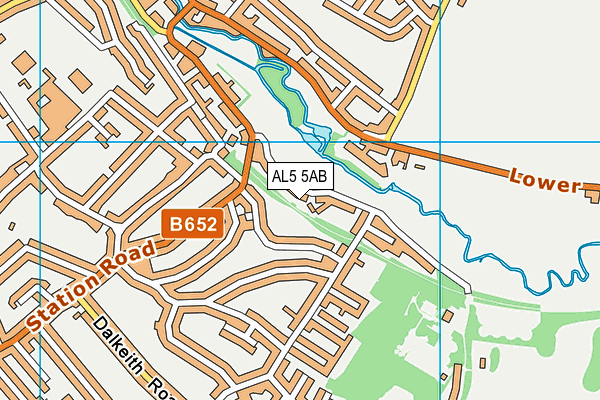 AL5 5AB map - OS VectorMap District (Ordnance Survey)