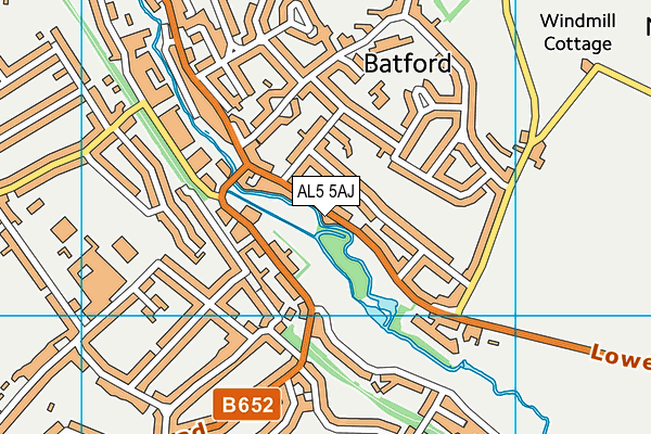 AL5 5AJ map - OS VectorMap District (Ordnance Survey)