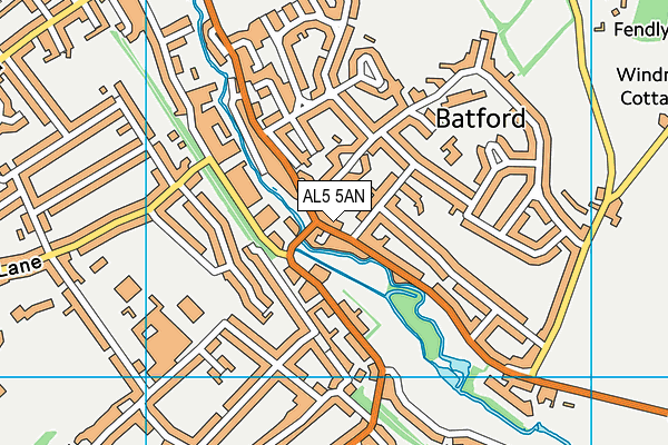 AL5 5AN map - OS VectorMap District (Ordnance Survey)