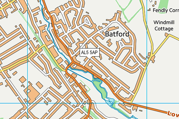 AL5 5AP map - OS VectorMap District (Ordnance Survey)