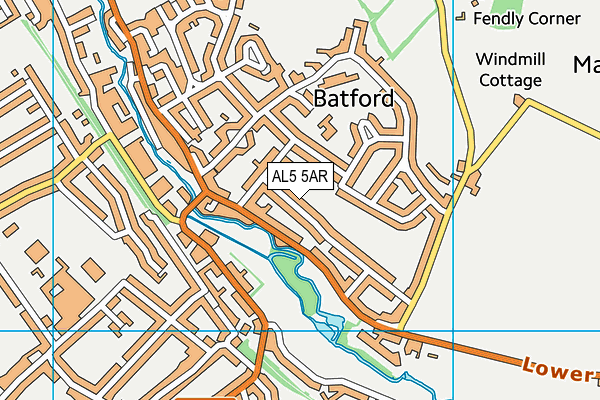 AL5 5AR map - OS VectorMap District (Ordnance Survey)