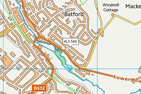 AL5 5AS map - OS VectorMap District (Ordnance Survey)