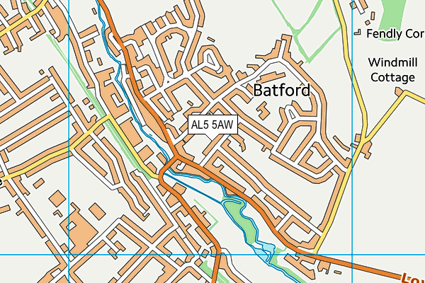 AL5 5AW map - OS VectorMap District (Ordnance Survey)