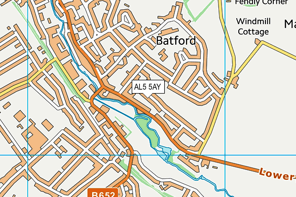 AL5 5AY map - OS VectorMap District (Ordnance Survey)