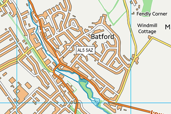 AL5 5AZ map - OS VectorMap District (Ordnance Survey)