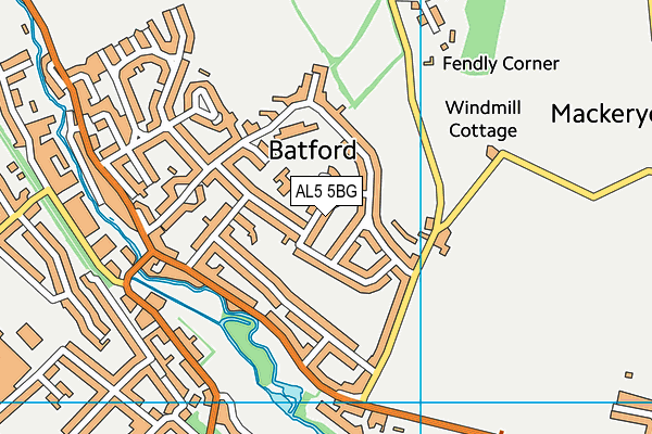 AL5 5BG map - OS VectorMap District (Ordnance Survey)