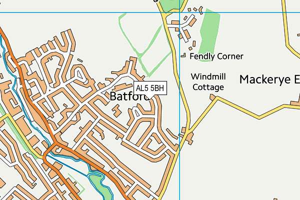 AL5 5BH map - OS VectorMap District (Ordnance Survey)