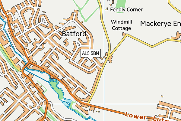 AL5 5BN map - OS VectorMap District (Ordnance Survey)