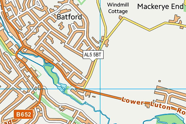 AL5 5BT map - OS VectorMap District (Ordnance Survey)