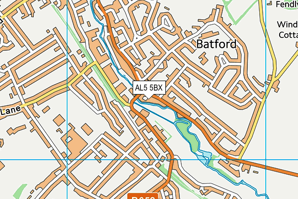 AL5 5BX map - OS VectorMap District (Ordnance Survey)