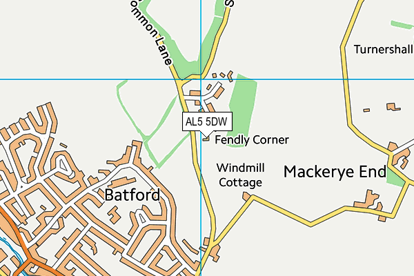 AL5 5DW map - OS VectorMap District (Ordnance Survey)