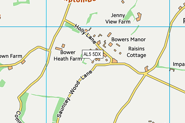 AL5 5DX map - OS VectorMap District (Ordnance Survey)