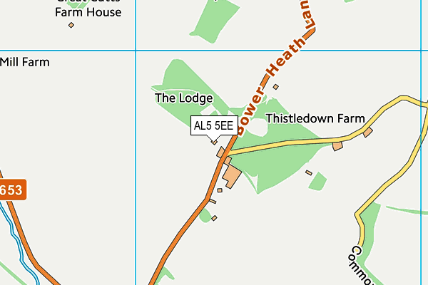 AL5 5EE map - OS VectorMap District (Ordnance Survey)